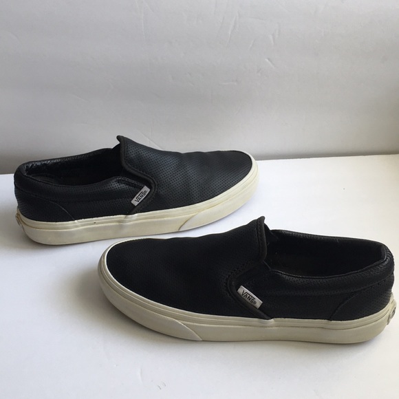 Vans off the wall leather suede loafers slip ons - Picture 7 of 9